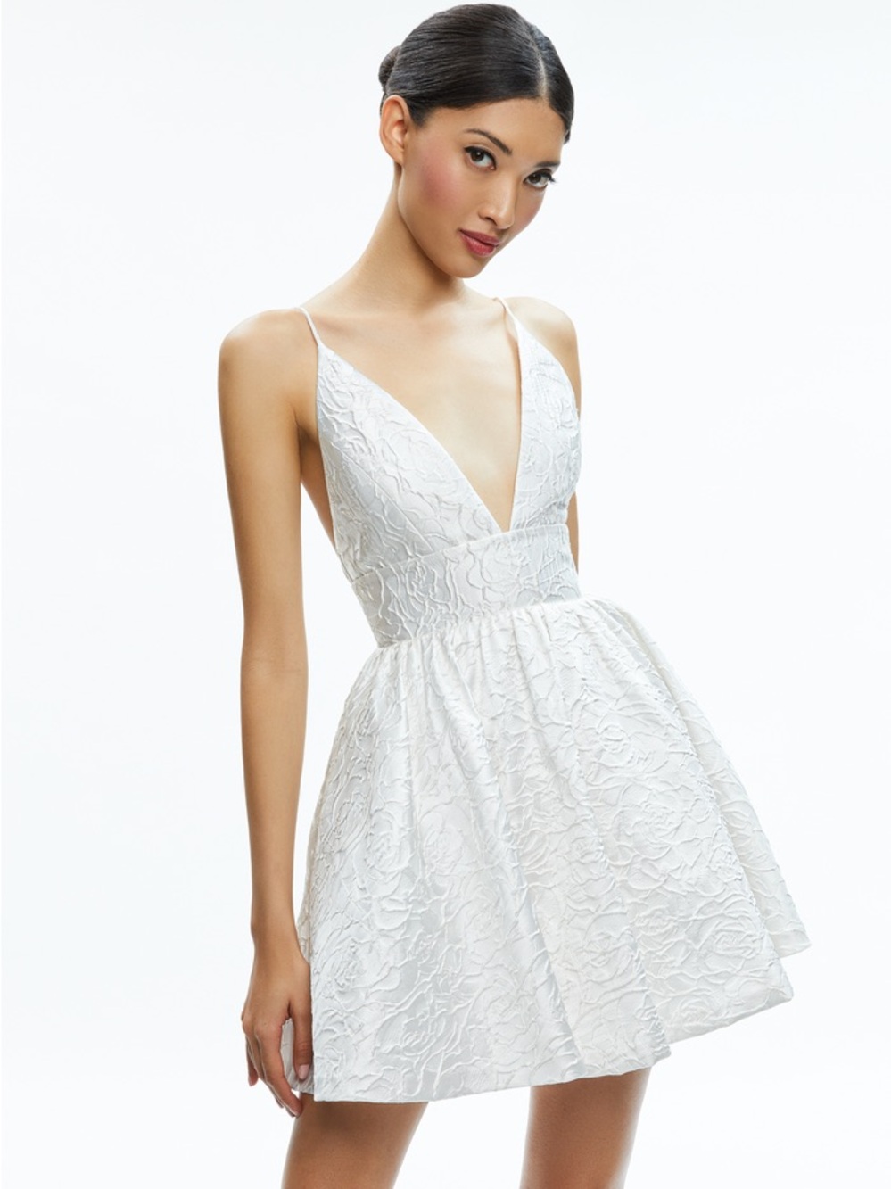 Alice+Olivia ELLAMAE DEEP V-NECK DRESS Size 6